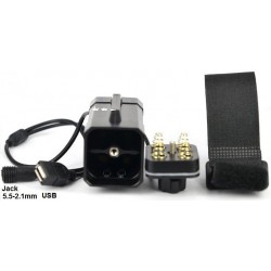 Porta baterías de 4x18650 con cables y USB para Bici XS1