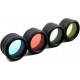 Filtros de colores 34mm para Linterna Ultrafire WF501, 502, 503, 504