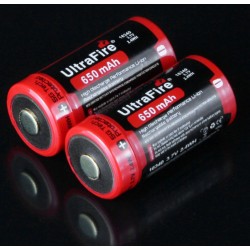 Batería Ultrafire UR16340 3,7v 650mA Protegida