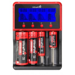 Cargador Ultrafire H4 4 bahías inteligente con Display