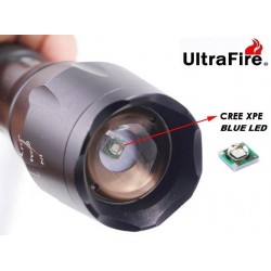 Linternas Zoom Ultrafire A100 con Led Rojo, Verde o Azul : Opciones - Azul