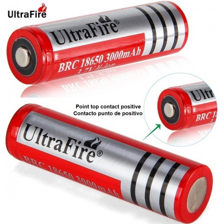 Batería Ultrafire BRC18650 de 3.7v 3.000mA
