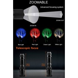 Linterna Zoom Led Multi color Ultrafire