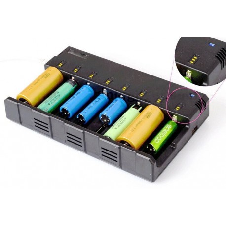 Multi-Cargador universal de 8 bahías