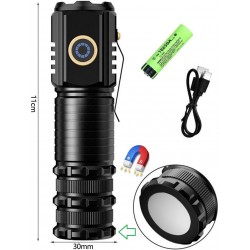 Linterna USB-Compacta F350 con Batería 18650