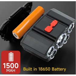 Foco-Linterna Casco 5 Led de Bicicleta y Casco Ultrafire F-T21