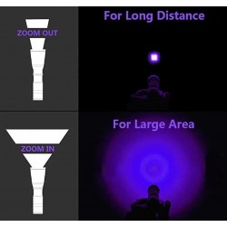 Linterna Led 800Lm. Luz Blanca y UV