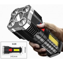 Foco-Linterna, Cob Lateral de Mano 5 Led HY912