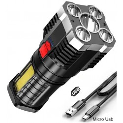 Foco-Linterna, Cob Lateral de Mano 5 Led HY912