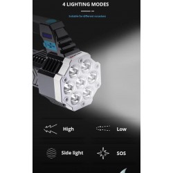 Foco-Linterna, Cob Lateral de Mano 7 Led LS03