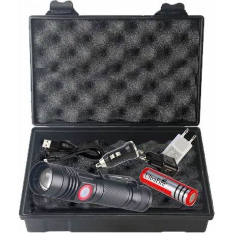 Linterna USB-Zoom SR180 800 Lm