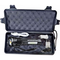 Linterna Zoom Led Ultrafire USB A76S Blanco Frío, Rojo y Azul