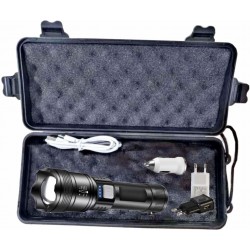 Linterna Zoom Led Ultrafire USB A76S : Opciones - Blanco Frío-Cálido,Rojo y Azul 