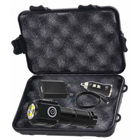 Linterna USB-Compacta F350 con Batería 18650