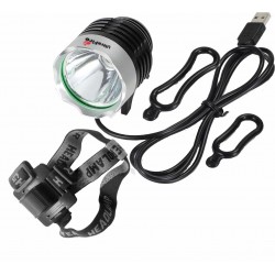 Linterna de Bicicleta y Casco Ultrafire USB T6
