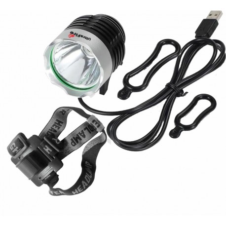 Linterna de Bicicleta y Casco Ultrafire USB T6