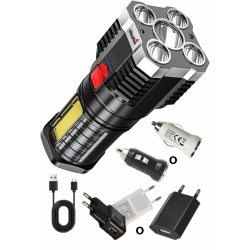 Foco-Linterna, Cob Lateral de Mano 4 Led LS03