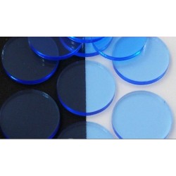 Filtros acrílicos de 25mm para linternas : Color - Azul