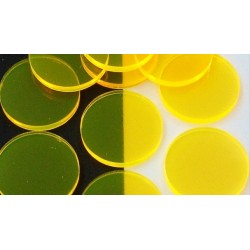 Filtros acrílicos de 40mm para linternas : Color - Amarillo